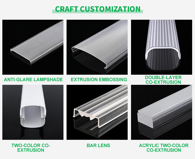 Polycarbonate Extrusion Diffuser Lampshade