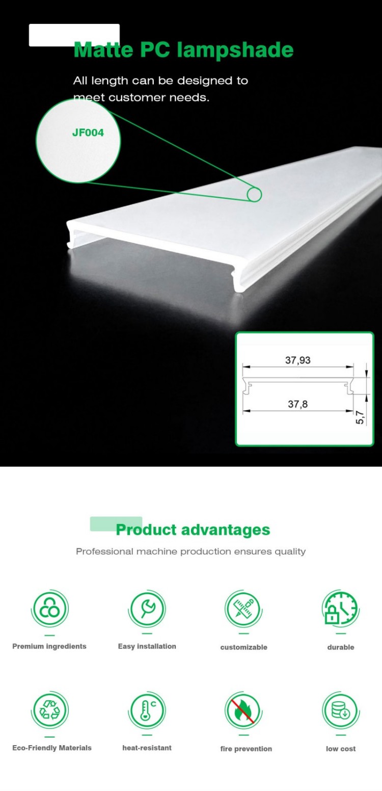 Polycarbonate Extruded Matte Lampshade