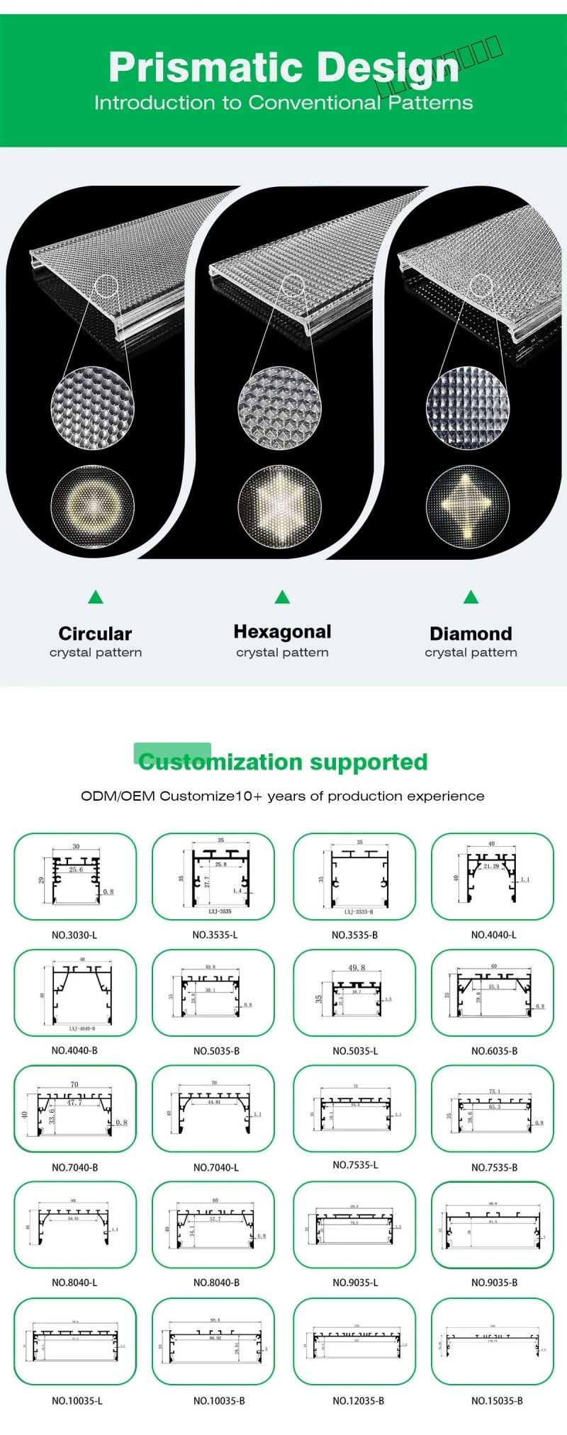 Acrylic Diamond Pattern Extrusion Lampshade