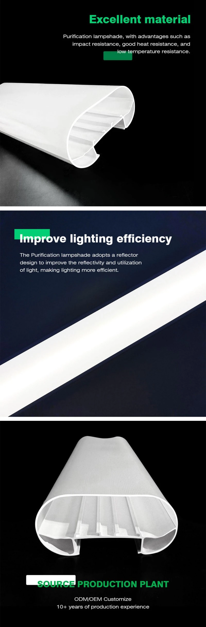 Extruded Purification Lamp Housing Kit