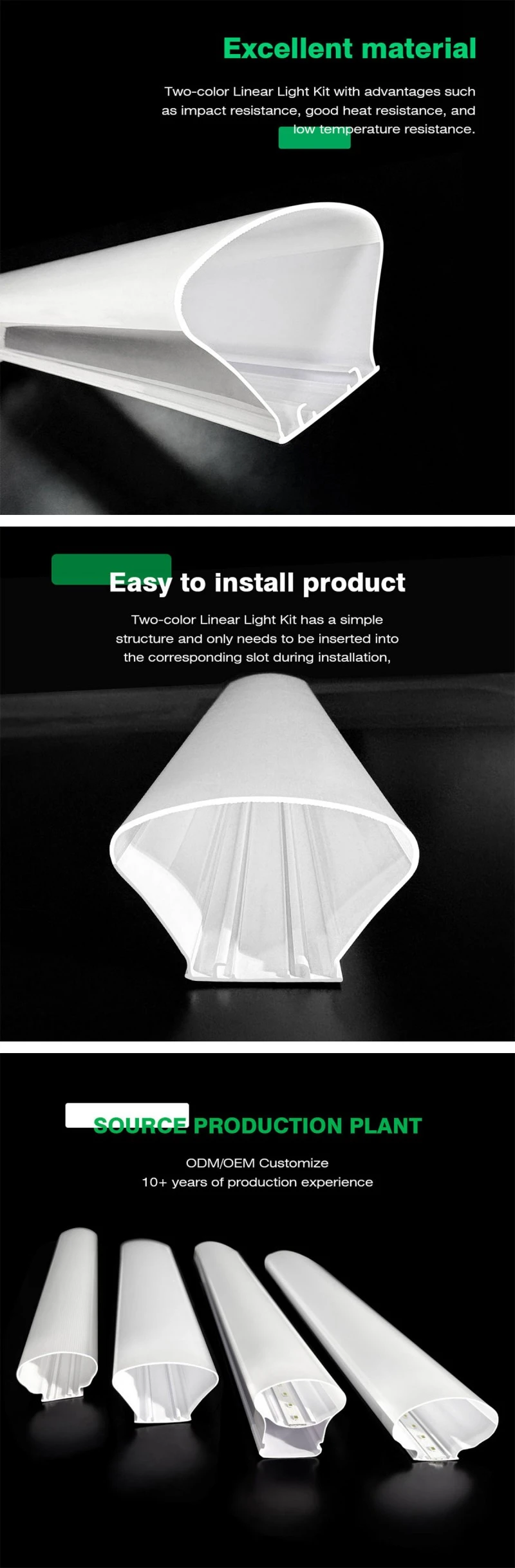 Linear Strip Light Housing Kit